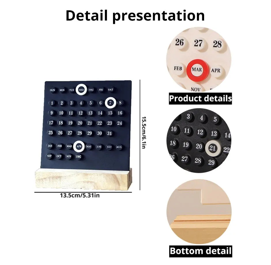 WoodMark Perpetual Desk Calendar
