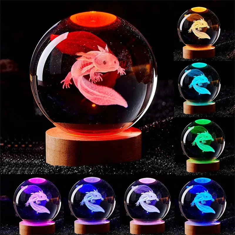 Axolotl Dream Crystal Lamp