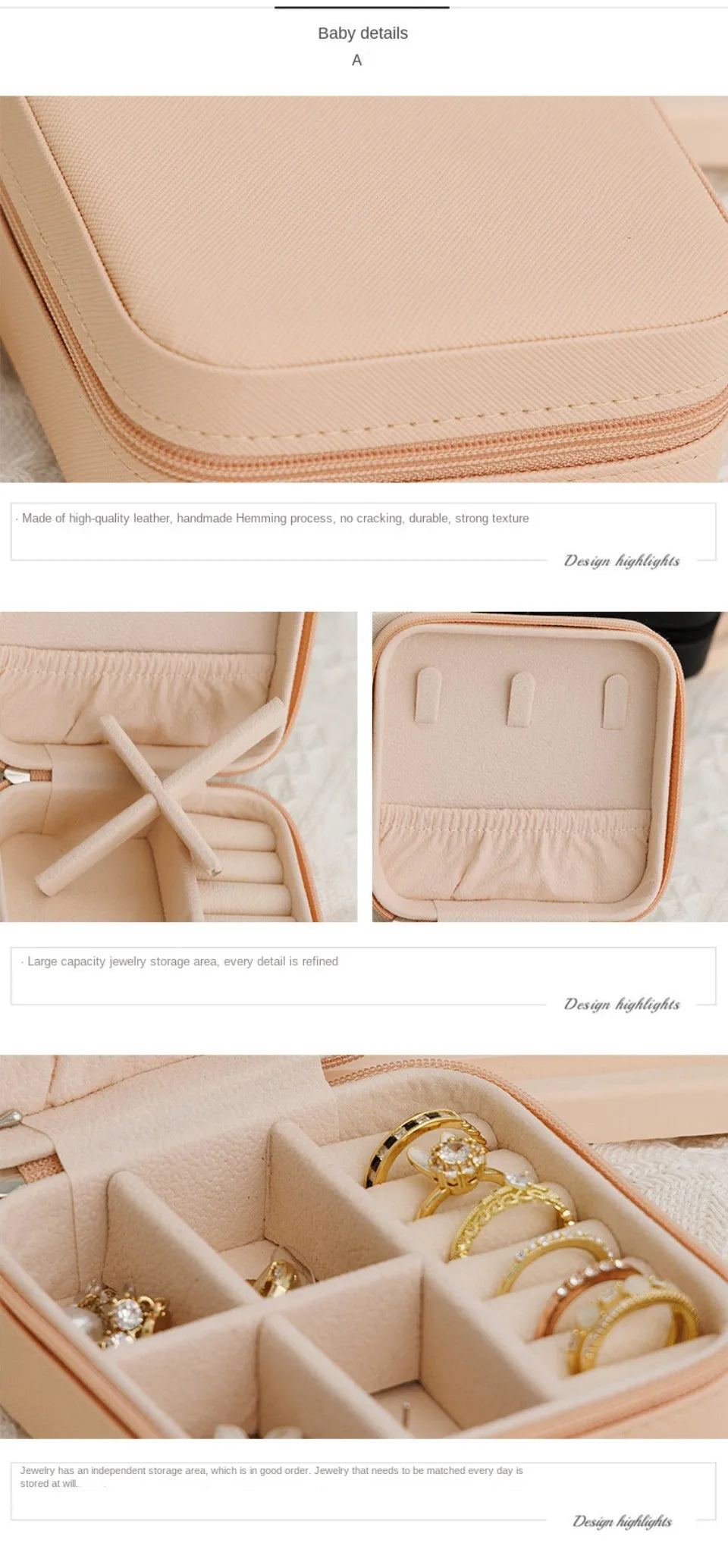 VelvetNest Travel Jewelry Case