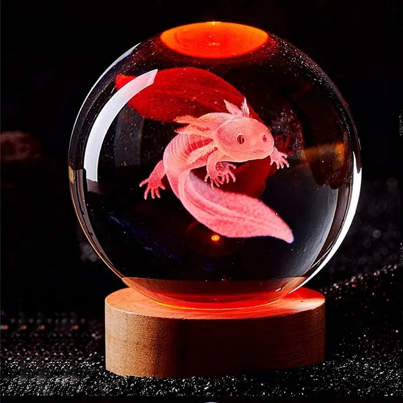 Axolotl Dream Crystal Lamp
