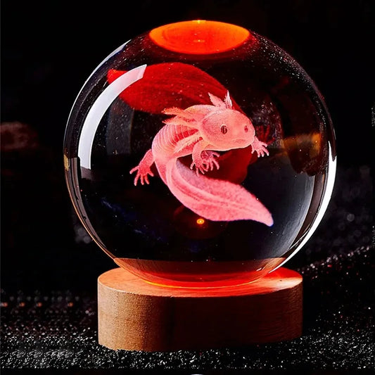 Axolotl Dream Crystal Lamp