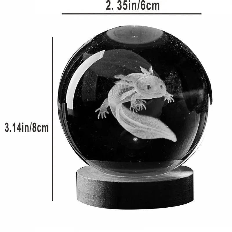 Axolotl Dream Crystal Lamp