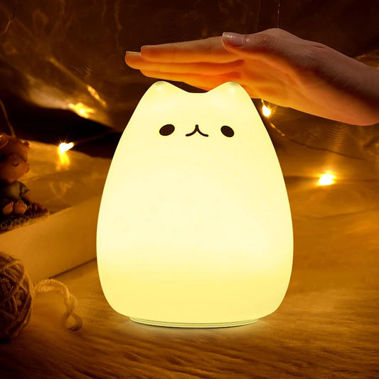 GlowCat Silicone Night Light