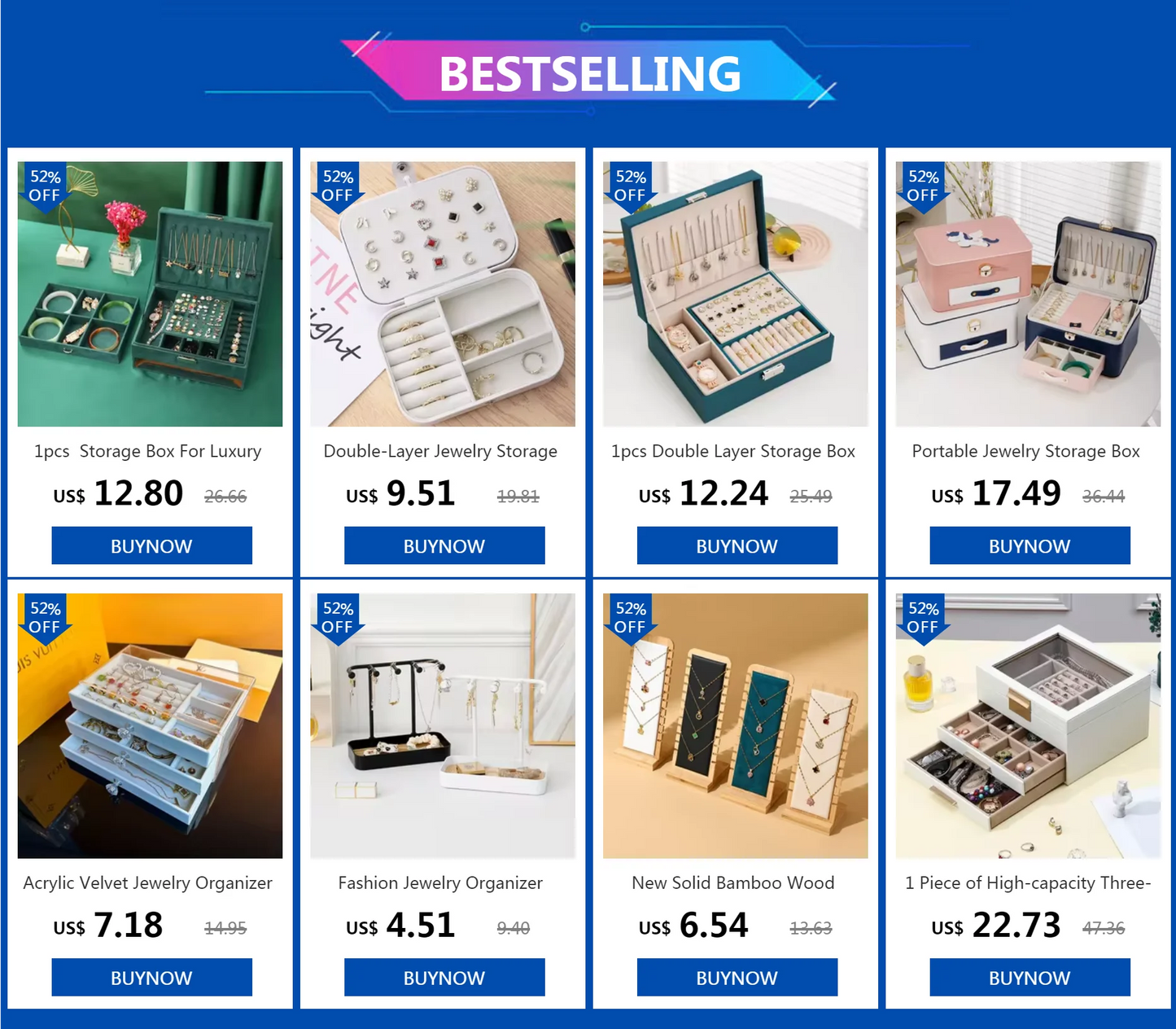 VelvetNest Travel Jewelry Case