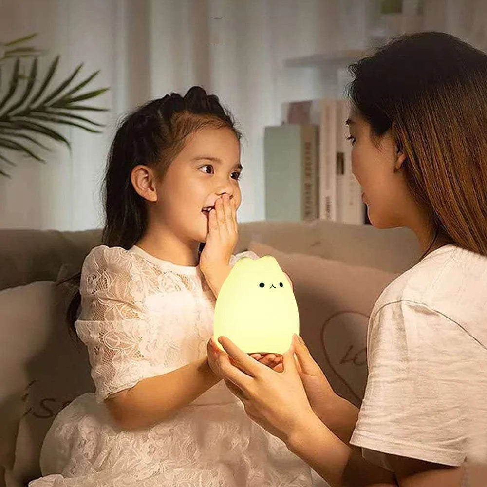 GlowCat Silicone Night Light