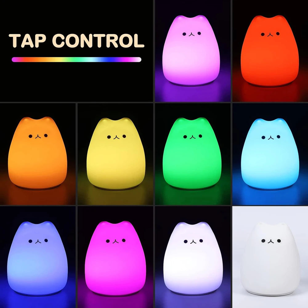 GlowCat Silicone Night Light
