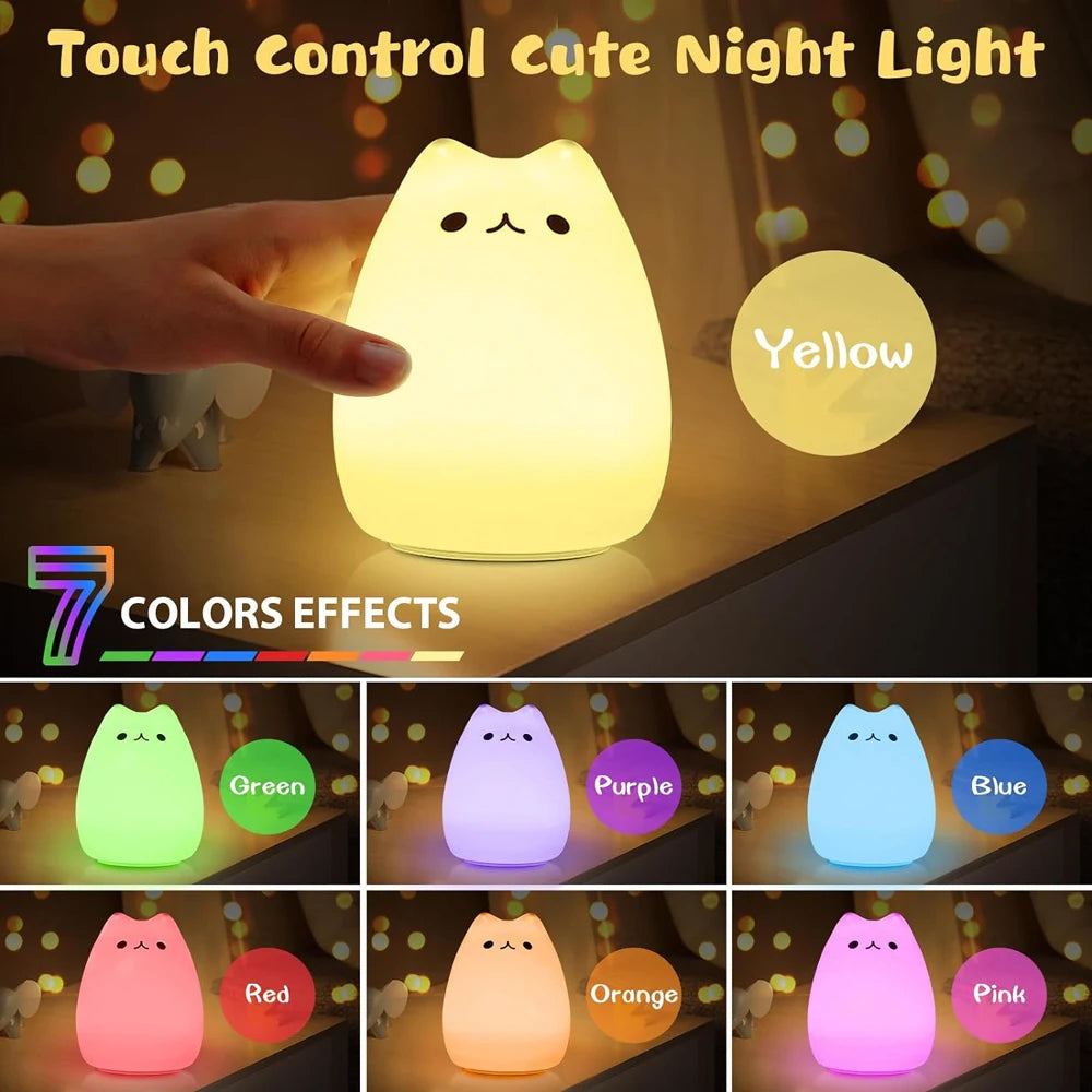 GlowCat Silicone Night Light