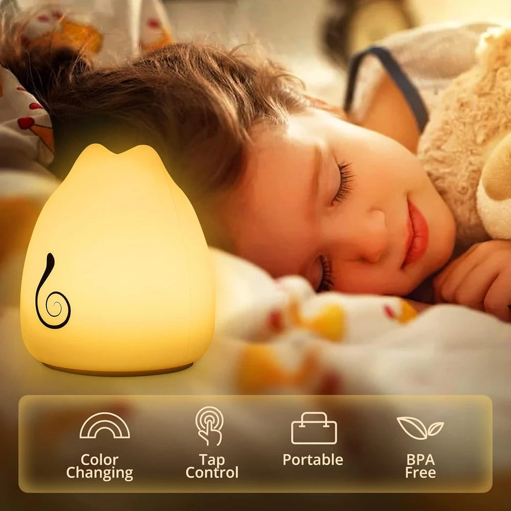 GlowCat Silicone Night Light