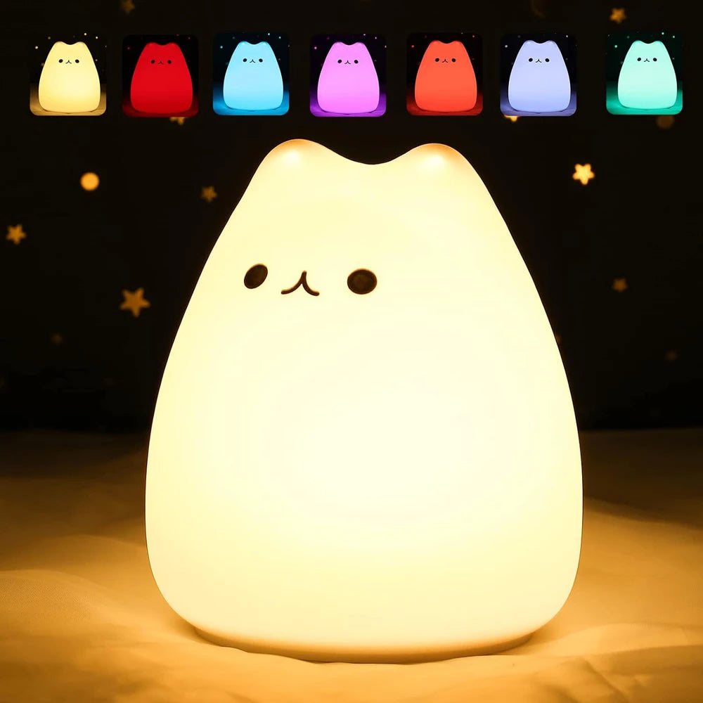 GlowCat Silicone Night Light