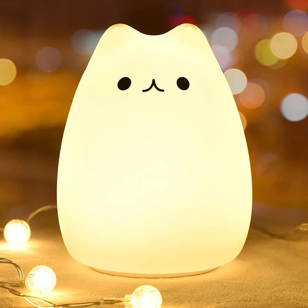 GlowCat Silicone Night Light