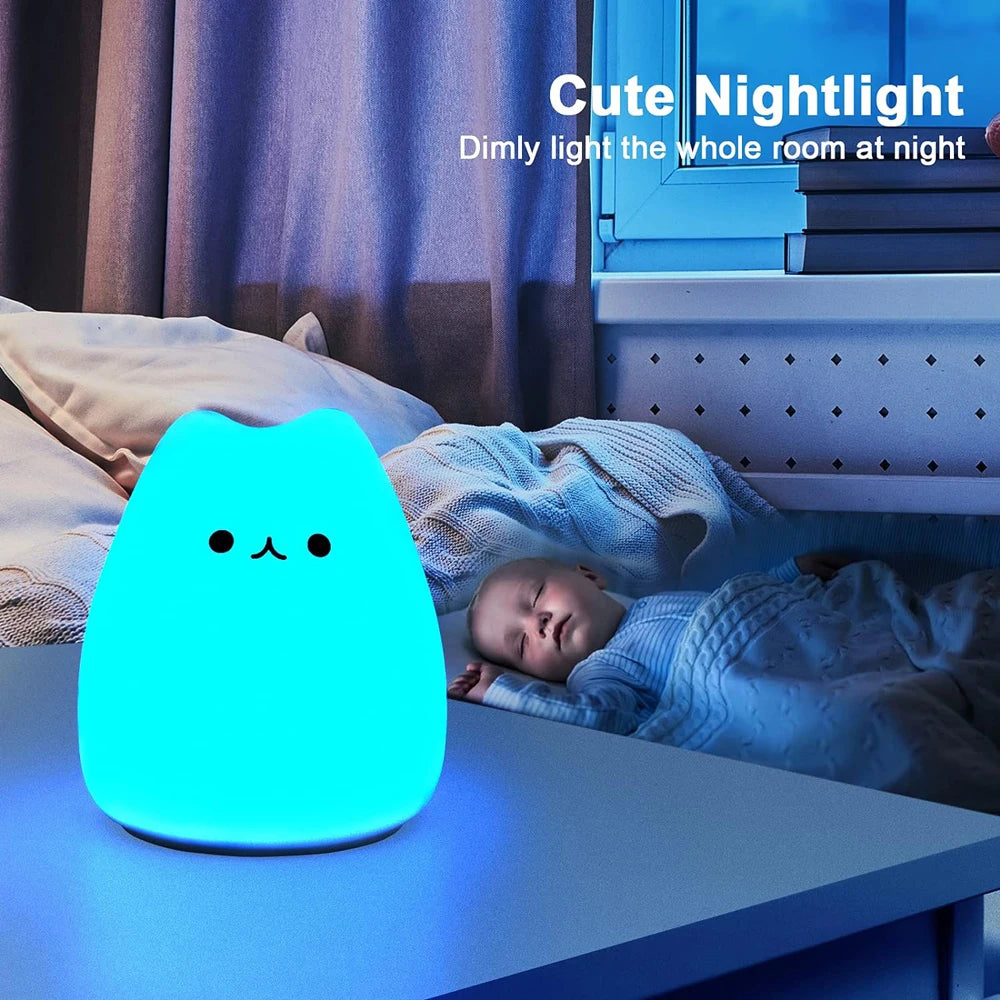 GlowCat Silicone Night Light