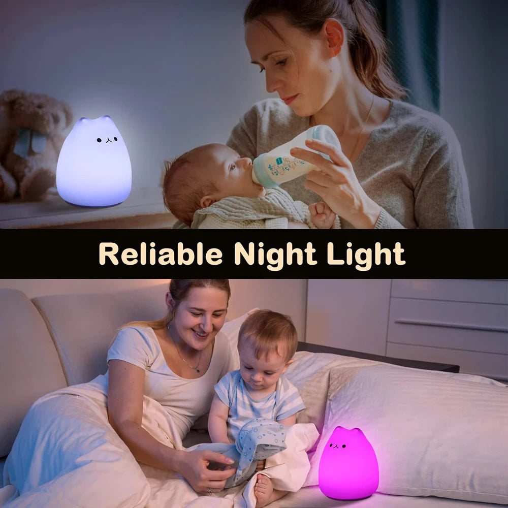 GlowCat Silicone Night Light