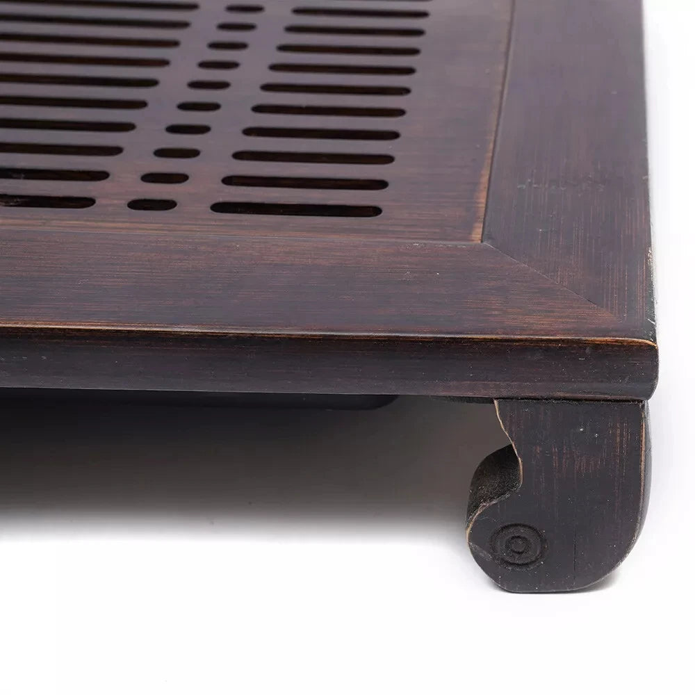 Bamboo Wood Tea Tray with Drainage - Water Storage Tea Board