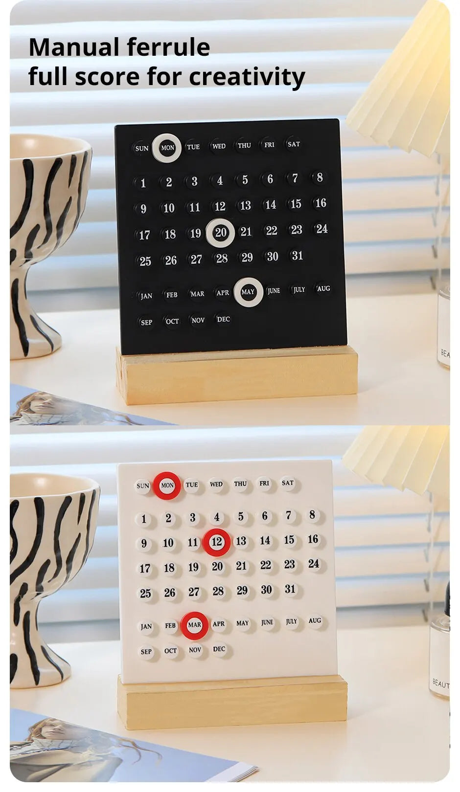 WoodMark Perpetual Desk Calendar